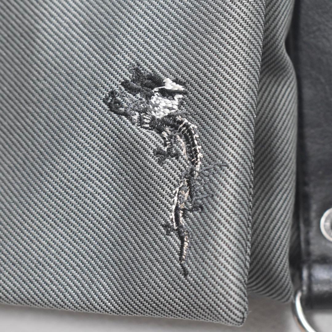 OzzCroceゴシック 和ゴス ドラゴン刺繍 コルセットレース ウエストバッグ