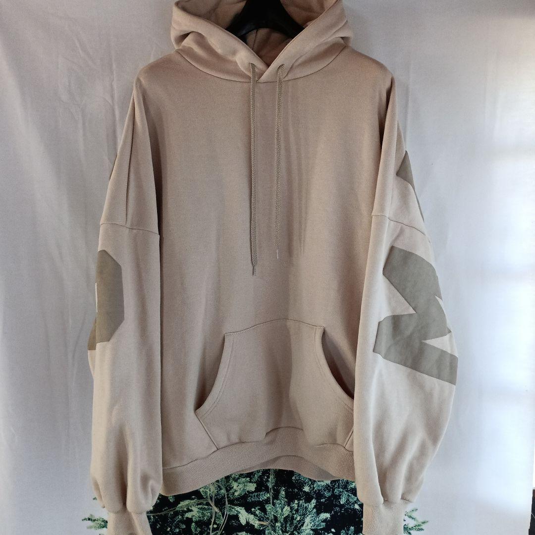 美品☆MIRROR9 ICONパーカー ベージュ アイコン裏起毛Mサイズ男女兼用