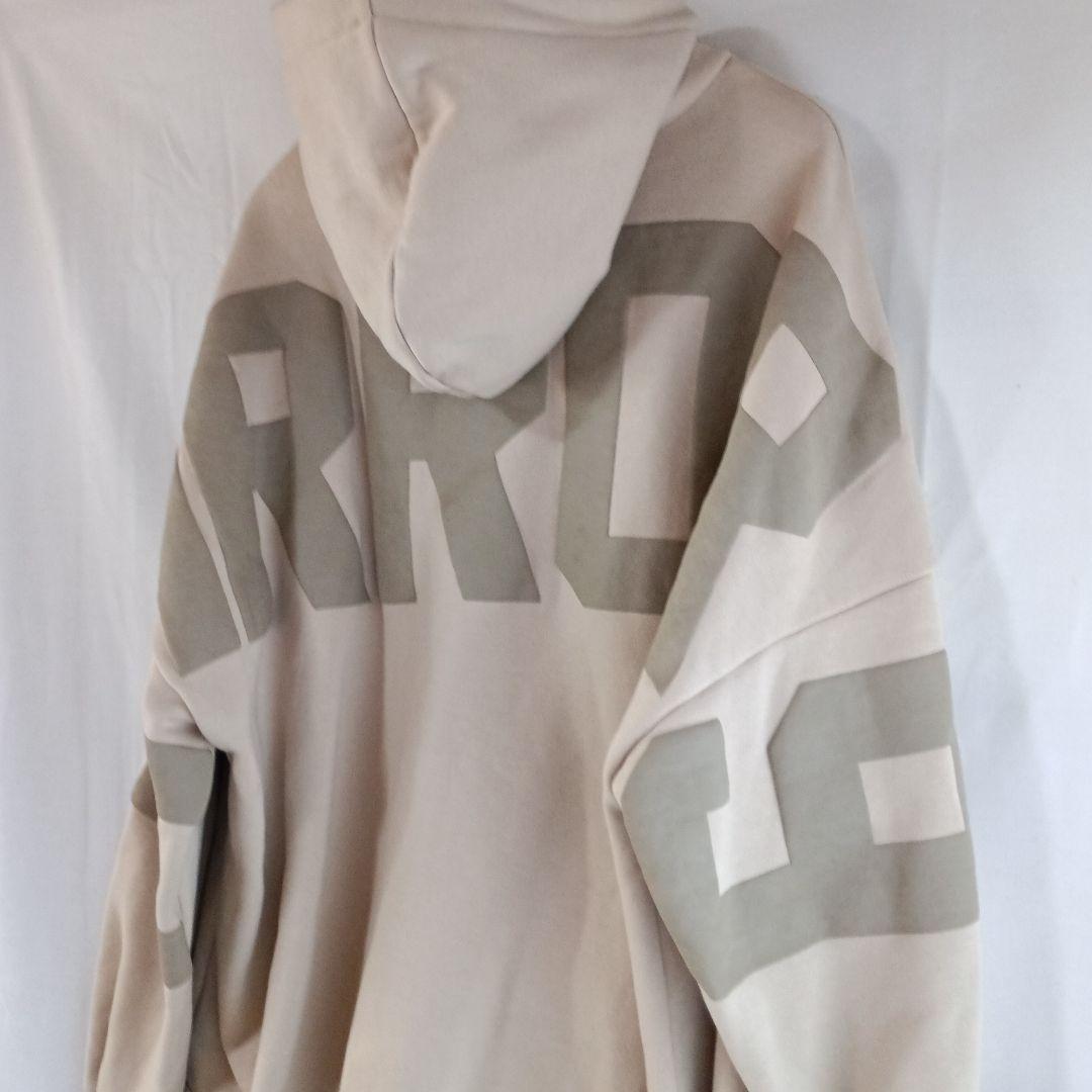 美品☆MIRROR9 ICONパーカー ベージュ アイコン裏起毛Mサイズ男女兼用