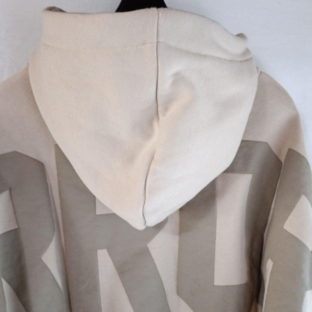 美品☆MIRROR9 ICONパーカー ベージュ アイコン裏起毛Mサイズ男女兼用