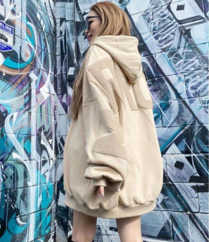 美品☆MIRROR9 ICONパーカー ベージュ アイコン裏起毛Mサイズ男女兼用