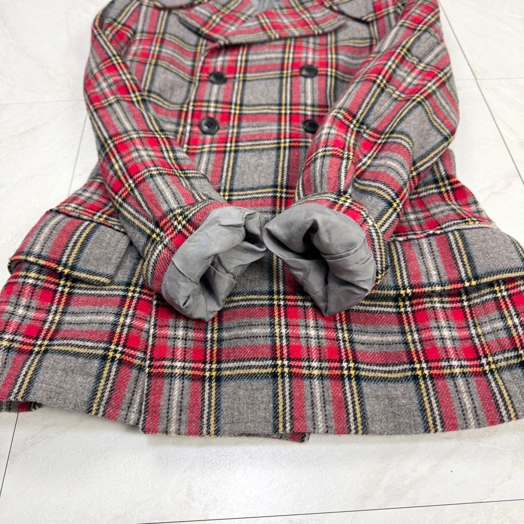 美品 ジュンヤワタナベ コムデギャルソン チェック ダブル ウール ジャケット