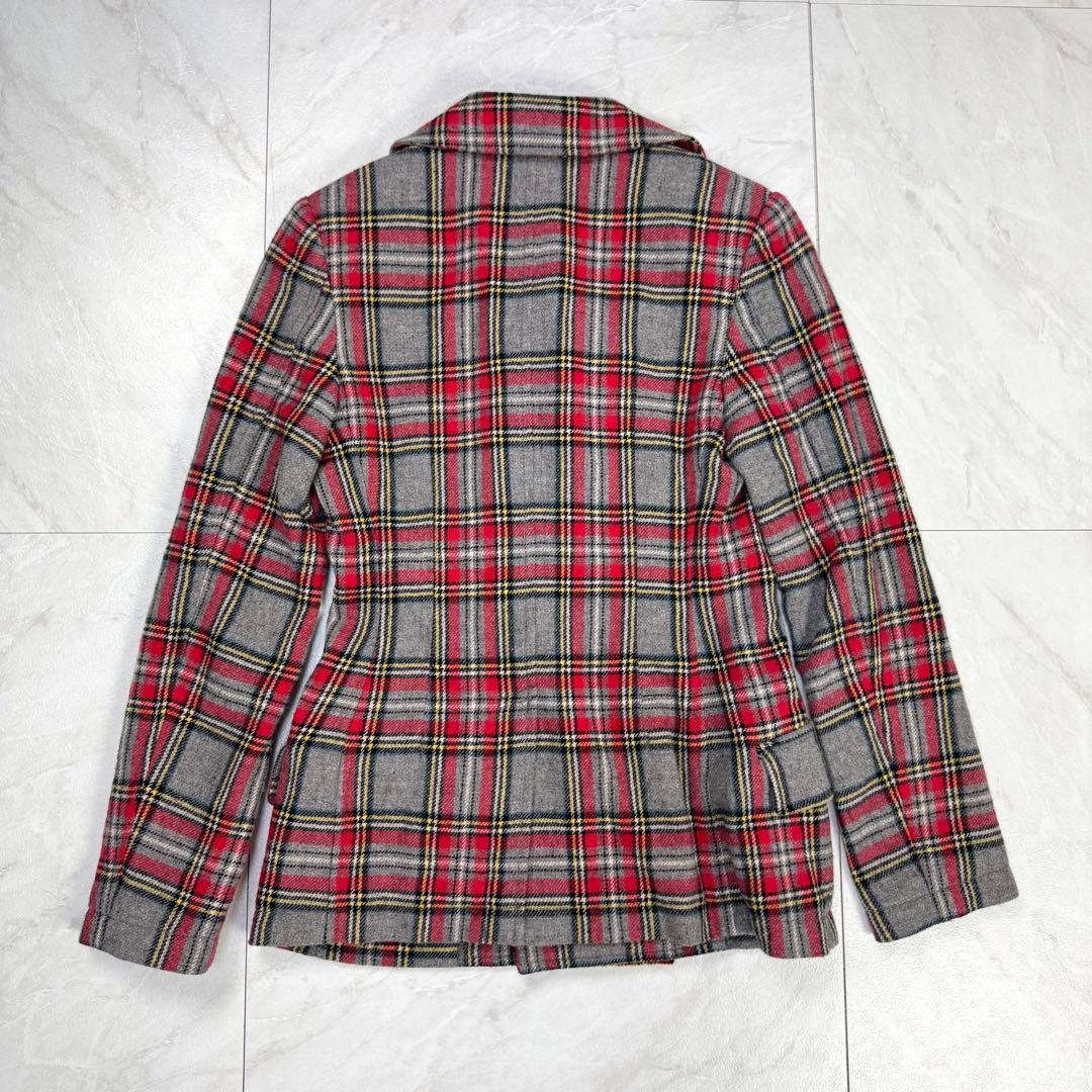 美品 ジュンヤワタナベ コムデギャルソン チェック ダブル ウール ジャケット