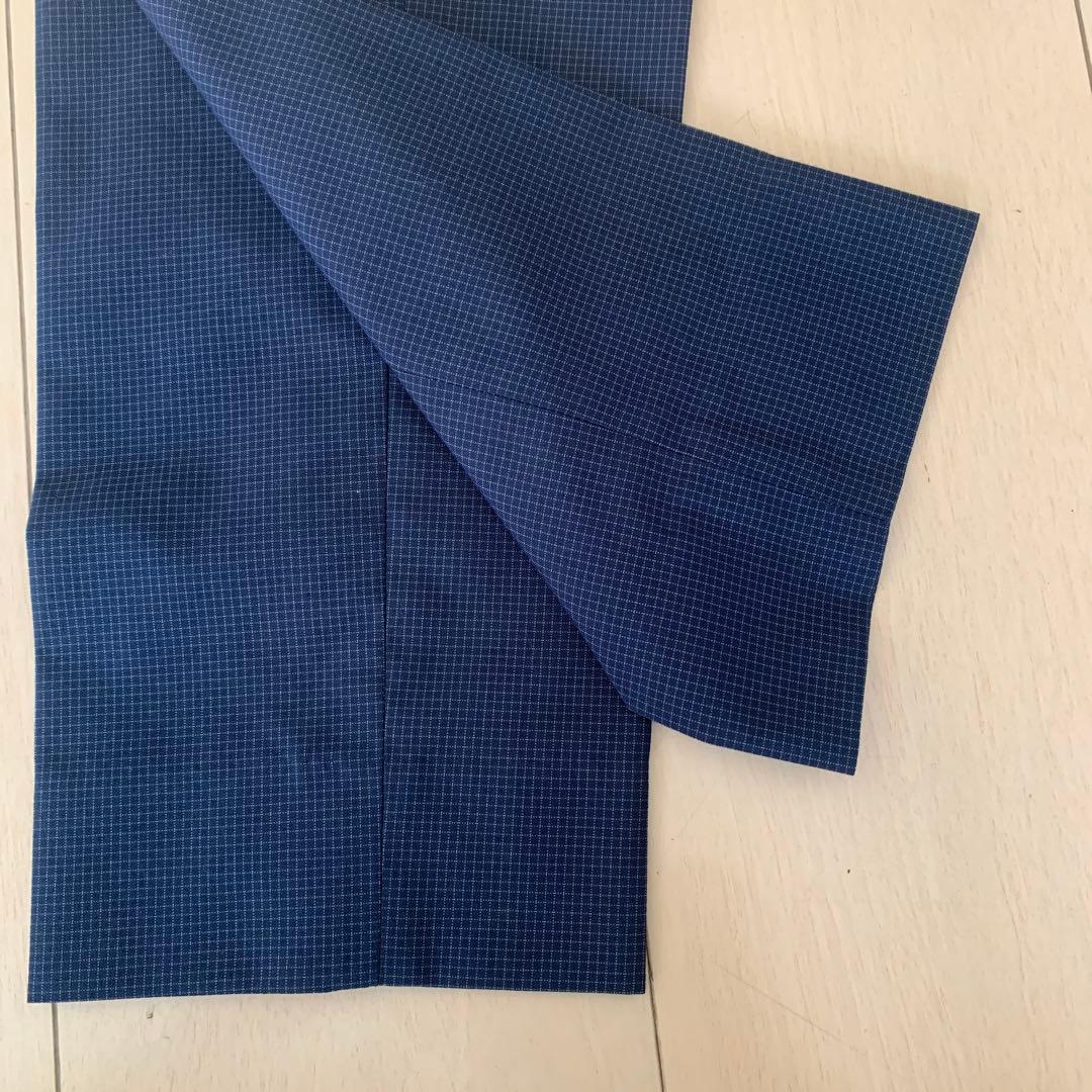 ネイビー チェック柄 スーツ