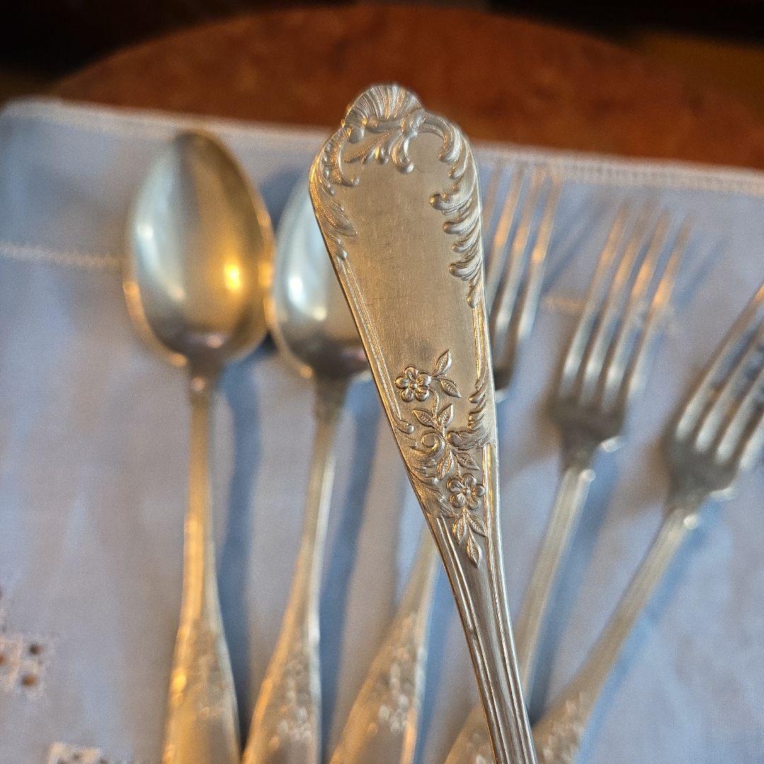 フランス　アンティーク　カトラリーセット スプーン3本 フォーク3本