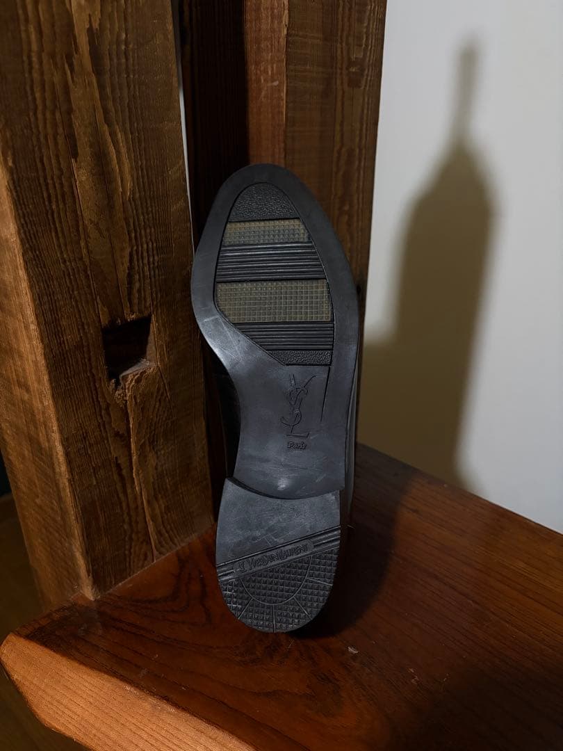 90's 【イヴ・サンローラン】　タッセルローファー 黒 #385 YSL