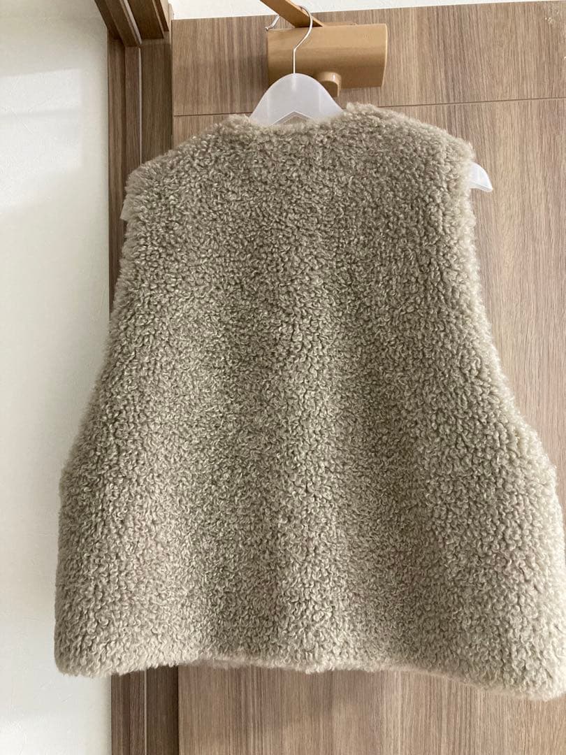 FRAMeWORK ベージュ フェイクファーベスト