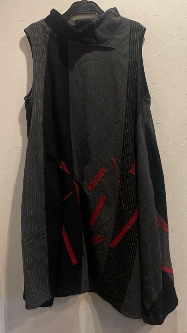 慈雨 センソユニコ 変形ワンピース ジャガード ウール 40