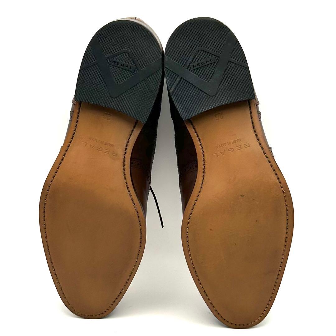 極美品✨ REGAL 【25㎝】 ビジネス ウィングチップ レザー ブラウン