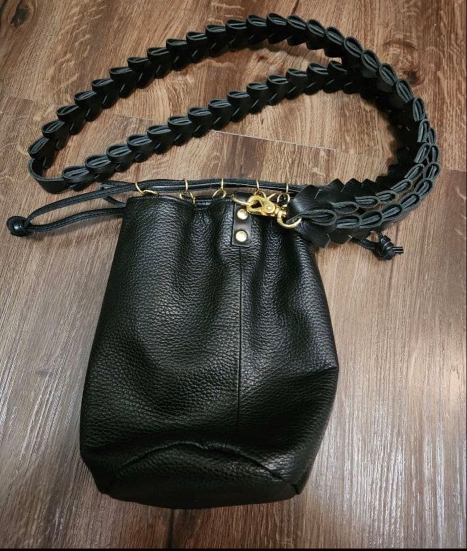 バッグ santaku 4way grain leather shoulder bag