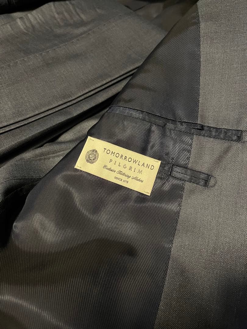 TOMORROWLAND グレーネイビー スーツ　ゼニア