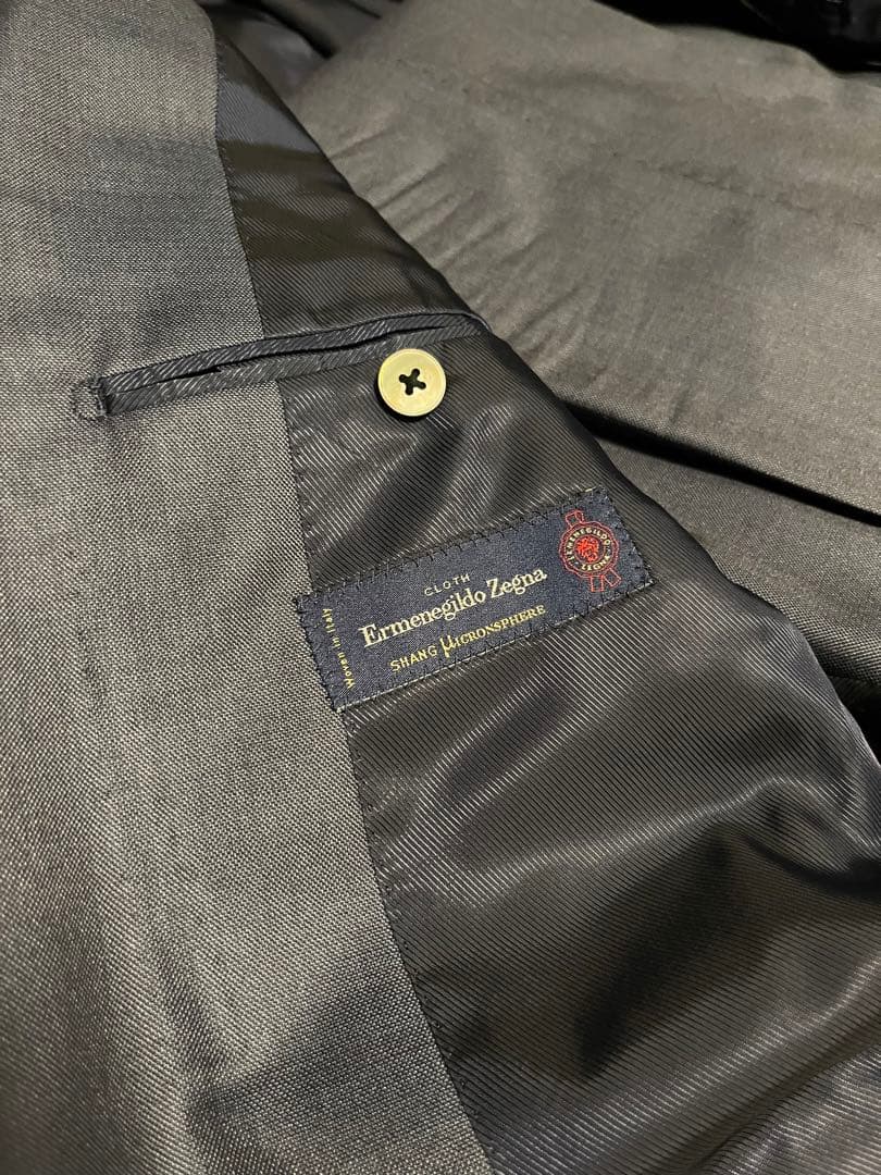 TOMORROWLAND グレーネイビー スーツ　ゼニア