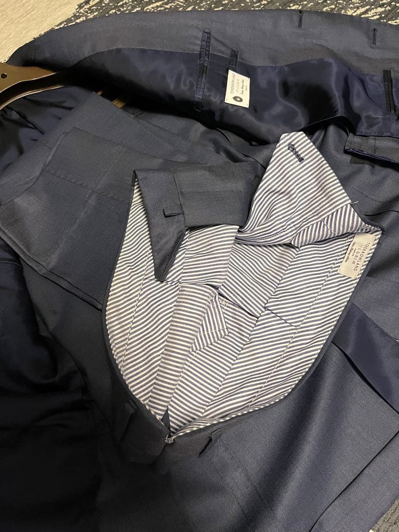 TOMORROWLAND グレーネイビー スーツ　ゼニア