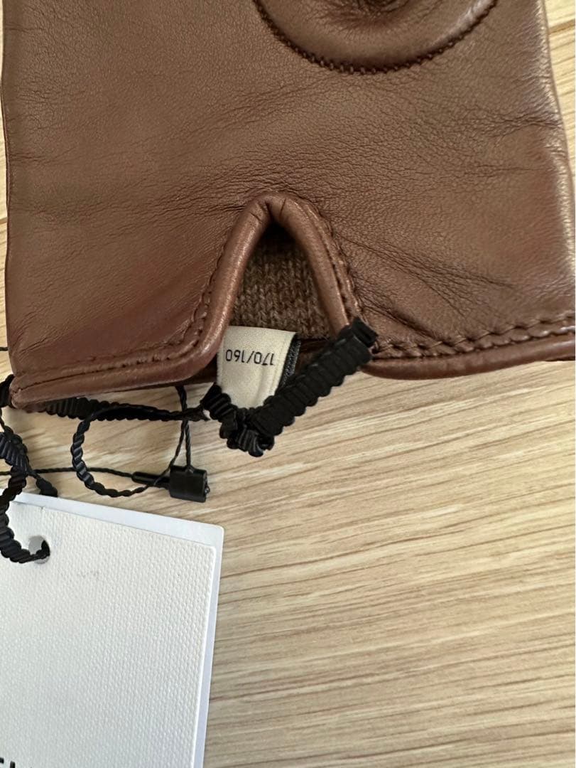 新品未使用 CELINE ブラウン ラムレザー　グローブ ブラウン 6.5インチ