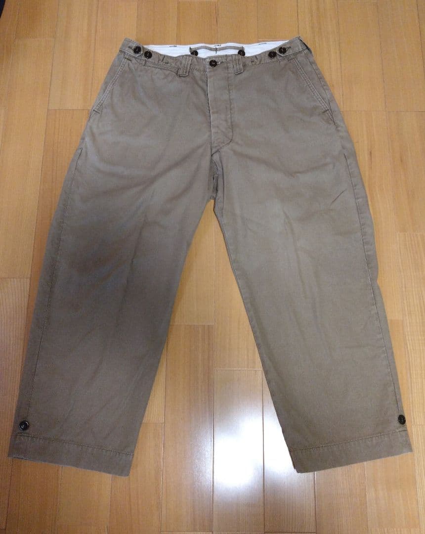 ウエアハウス w36 lot1205 ミリタリーパンツ 両玉縁 硫化染めコットン