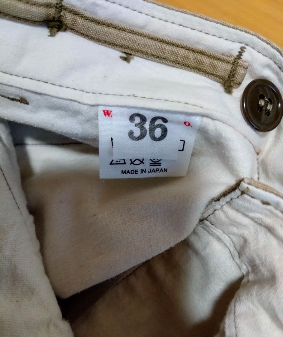ウエアハウス w36 lot1205 ミリタリーパンツ 両玉縁 硫化染めコットン