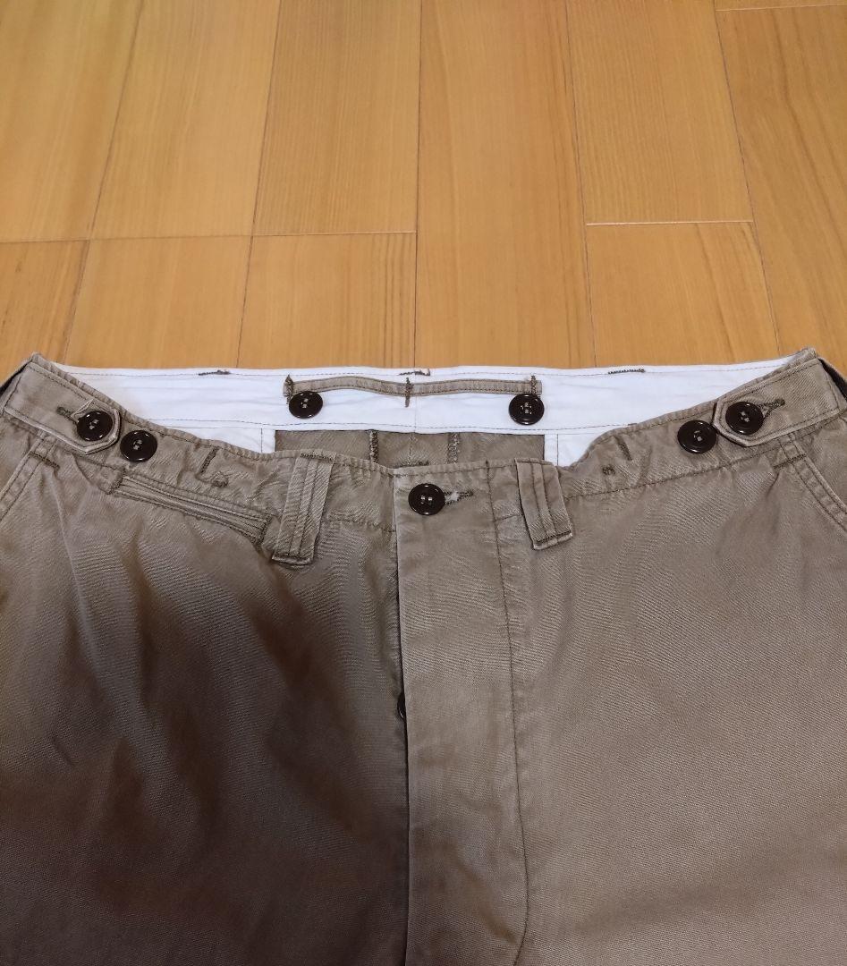 ウエアハウス w36 lot1205 ミリタリーパンツ 両玉縁 硫化染めコットン