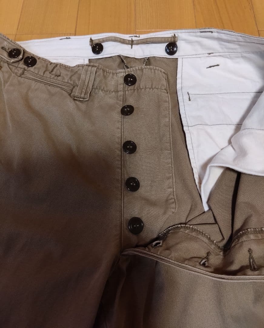 ウエアハウス w36 lot1205 ミリタリーパンツ 両玉縁 硫化染めコットン