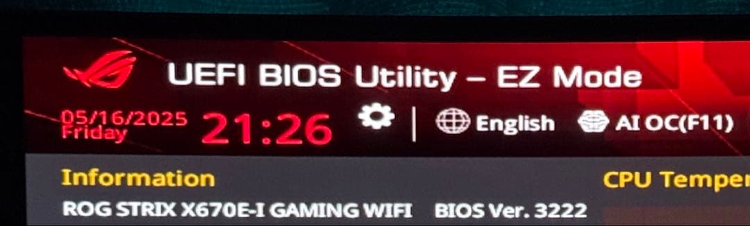 マザーボード ASUS ROG STRIX X670E-I GAMING WIFI