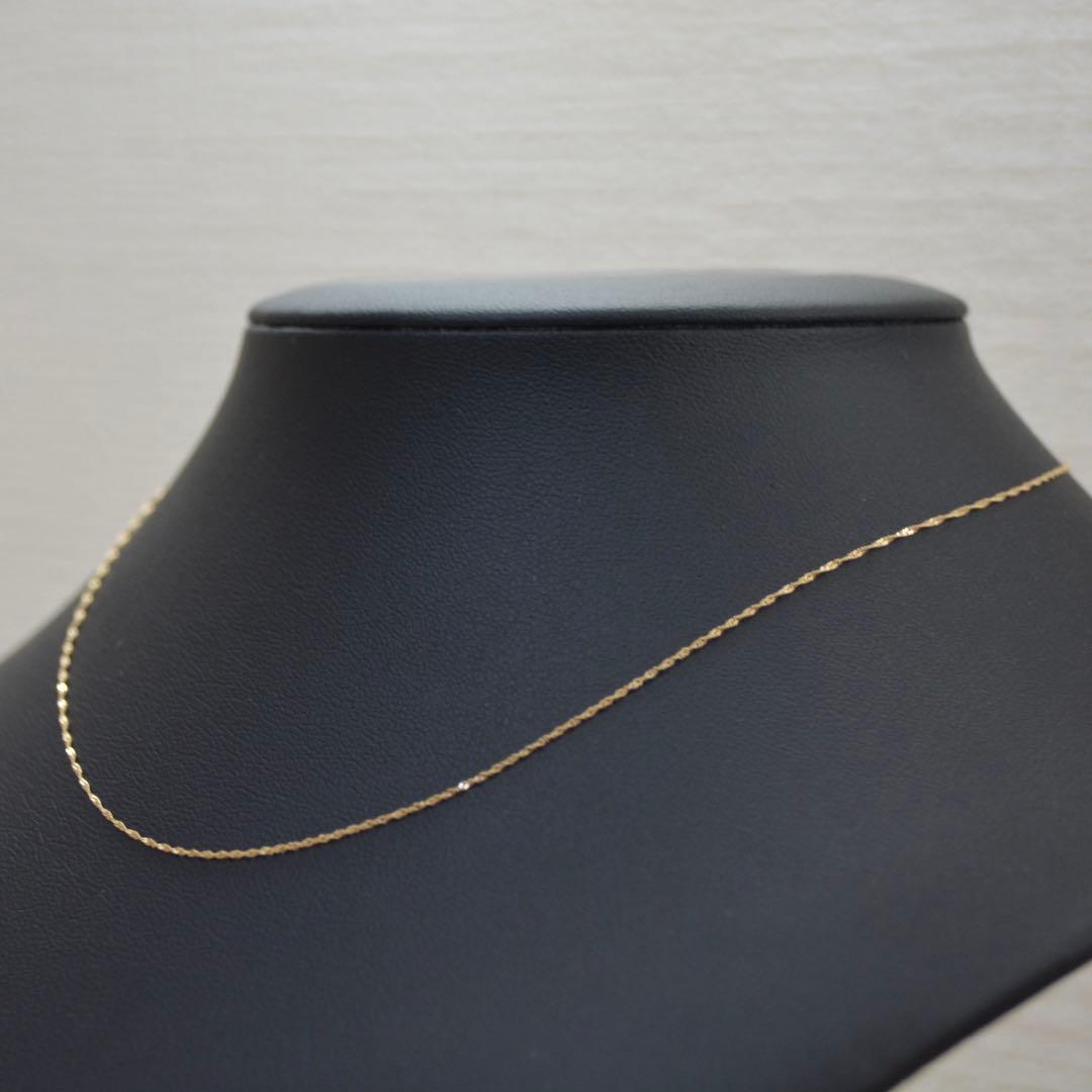 【新品】K18刻印入り スクリューチェーン ネックレス