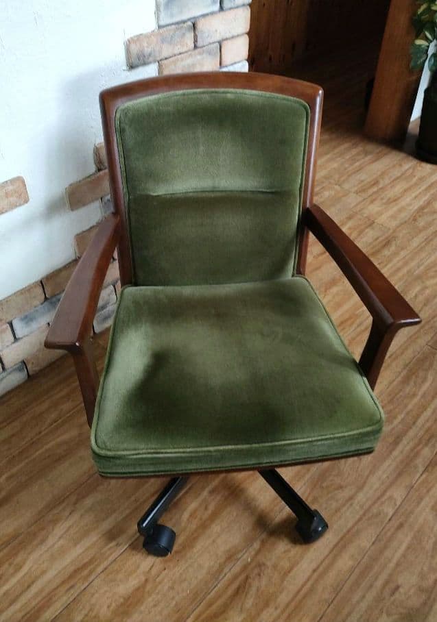 希少 マルニ 「地中海」デスクチェア 昇降回転 キャスター アーム クラシック