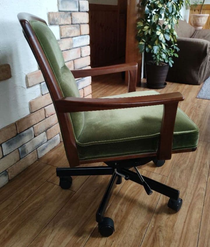 希少 マルニ 「地中海」デスクチェア 昇降回転 キャスター アーム クラシック