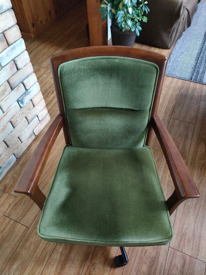 希少 マルニ 「地中海」デスクチェア 昇降回転 キャスター アーム クラシック