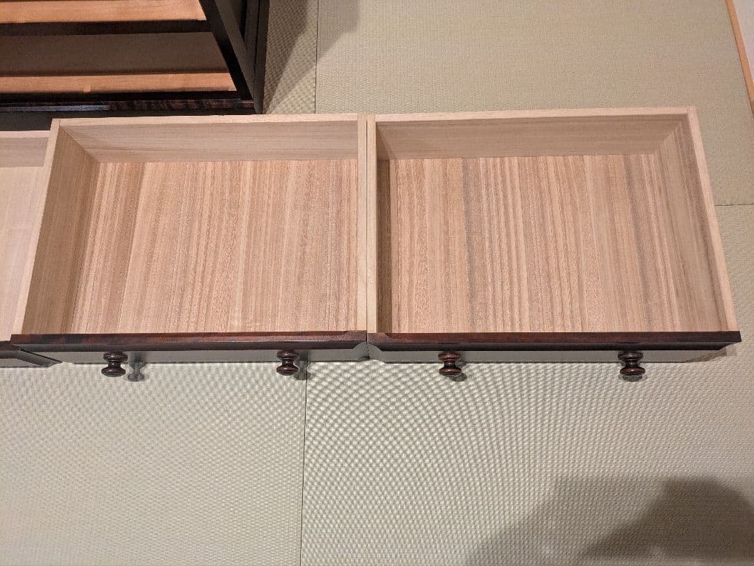 【北海道民芸家具】北民 チェスト タンス 5段 整理箪笥 無垢材 和モダン 虎斑