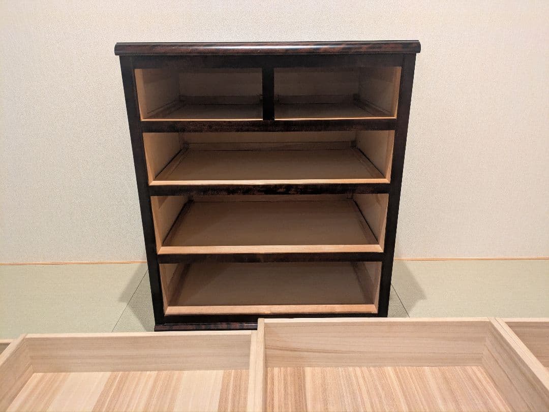 【北海道民芸家具】北民 チェスト タンス 5段 整理箪笥 無垢材 和モダン 虎斑