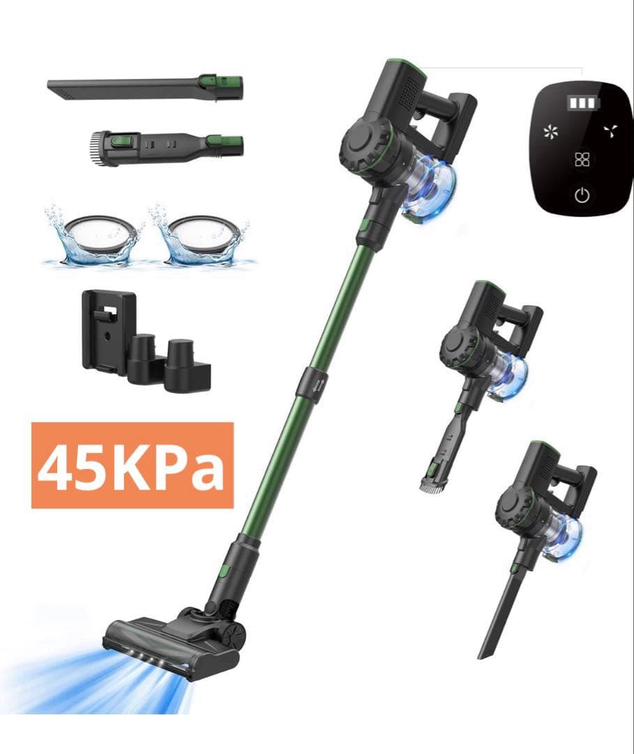 ✨コードレス 掃除機✨サイクロン ブラシレス スティッククリーナー LED 軽量