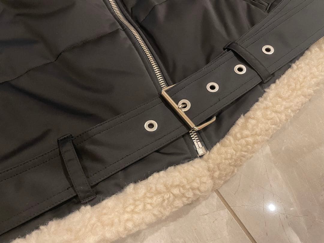 【美品】CINOH パディングバイカージャケット38コートブルゾンブラック