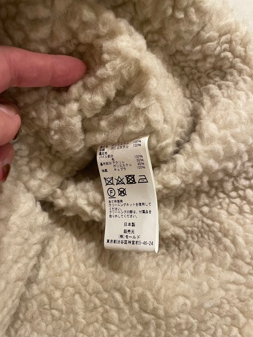 【美品】CINOH パディングバイカージャケット38コートブルゾンブラック