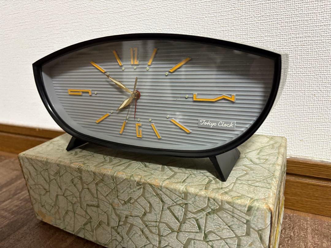 昭和レトロ★ヴィンテージ 東京機械式置時計、アンティークデスク装飾