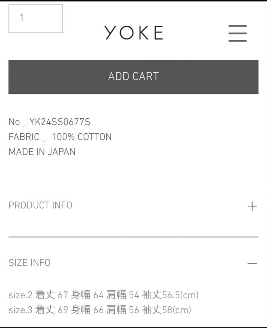 YOKE/ 24ss メッシュニット サイズ3