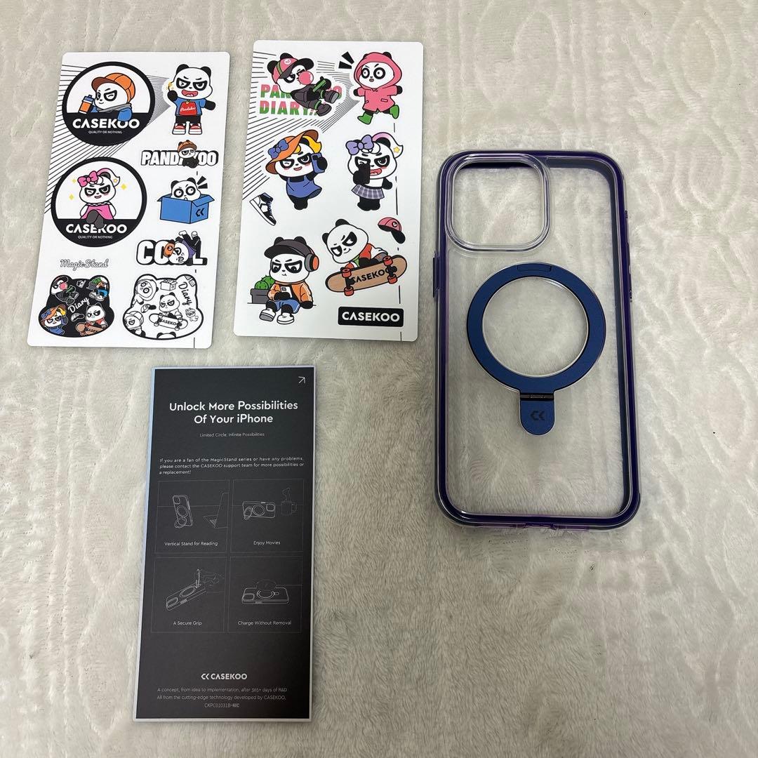 CASEKOO iPhone15ProMax用ケース 耐衝撃 クリア