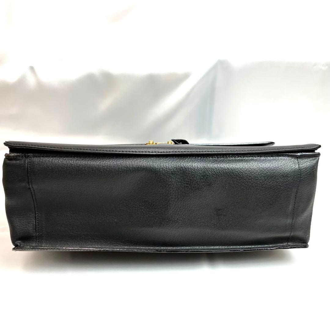 【美品】ヴァレクストラ　ブリーフケース　レザー　A4 ロゴ　ヴィンテージ