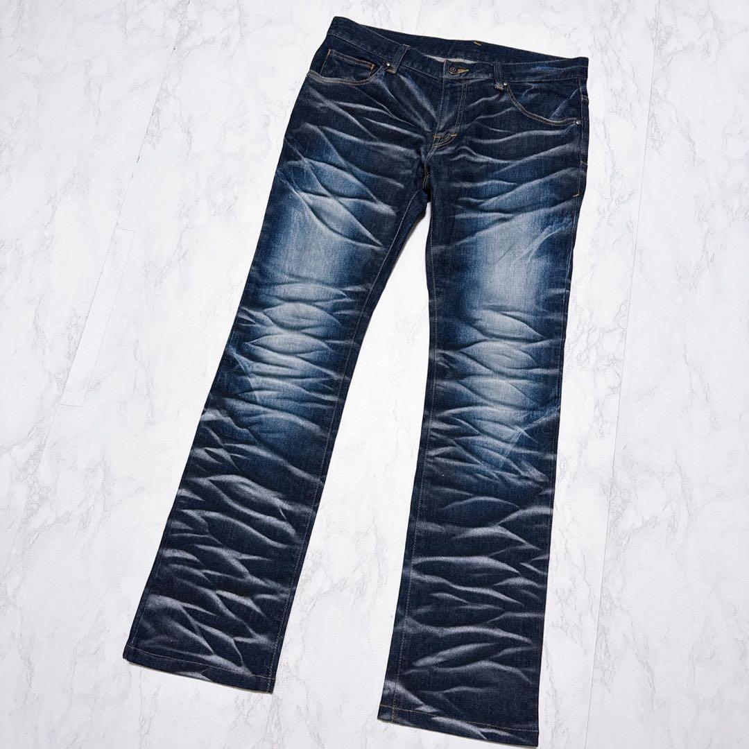 トルネードマート00s archive y2k平成ギャル男　フレアデニム　鬼ヒゲ