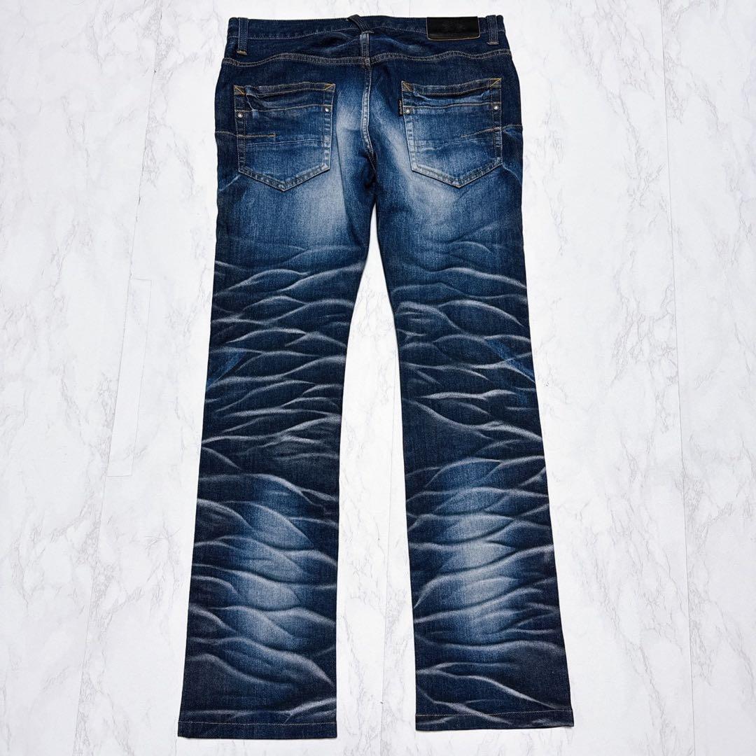 トルネードマート00s archive y2k平成ギャル男　フレアデニム　鬼ヒゲ