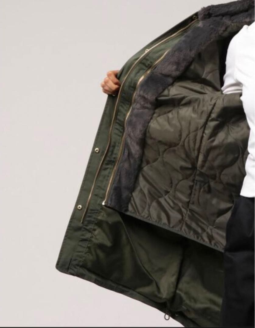 極美品 グリーンレーベルリラクシング SC モッズコート ロング 38 ネイビー