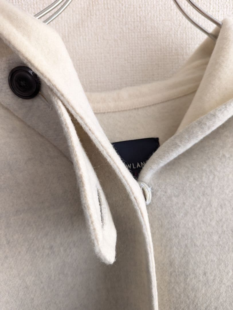 【良品】Tomorrowland Wフェイスウールマントコート　薄グレー