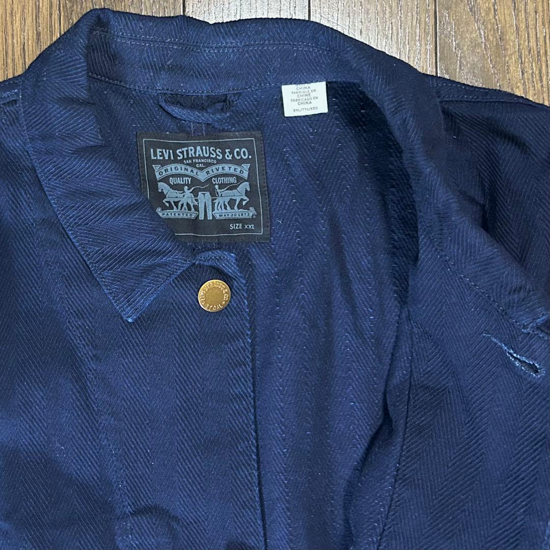 Levi’s ヘリンボーンヘビーツイル インディゴカバーオール