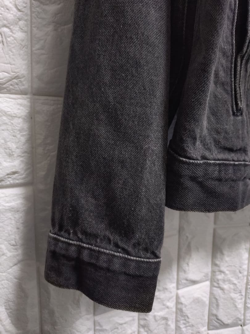 80s★USA製リーバイス★70506先染めブラックデニムジャケット黒42R極上