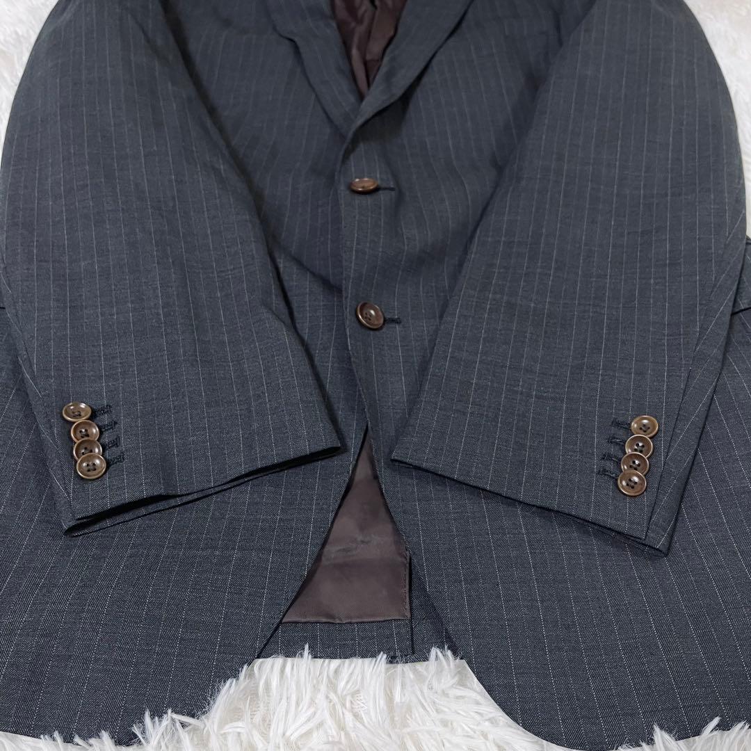 美品 パーソンズ 3ピース スーツ セットアップ AB6 L ストライプ