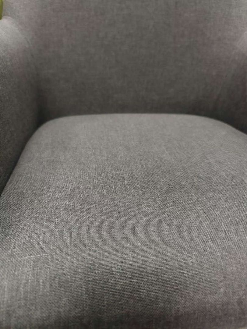 新品ダイニングチェア グレー4脚セット 布張り北欧風デザインファブリック製