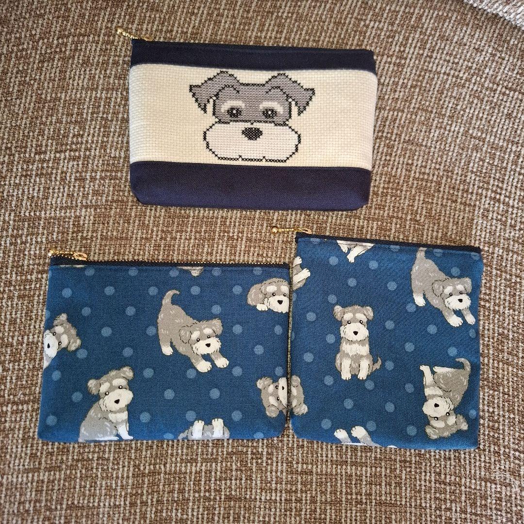 トイプードル刺繍入りトートバッグ 他　ハンドメイド