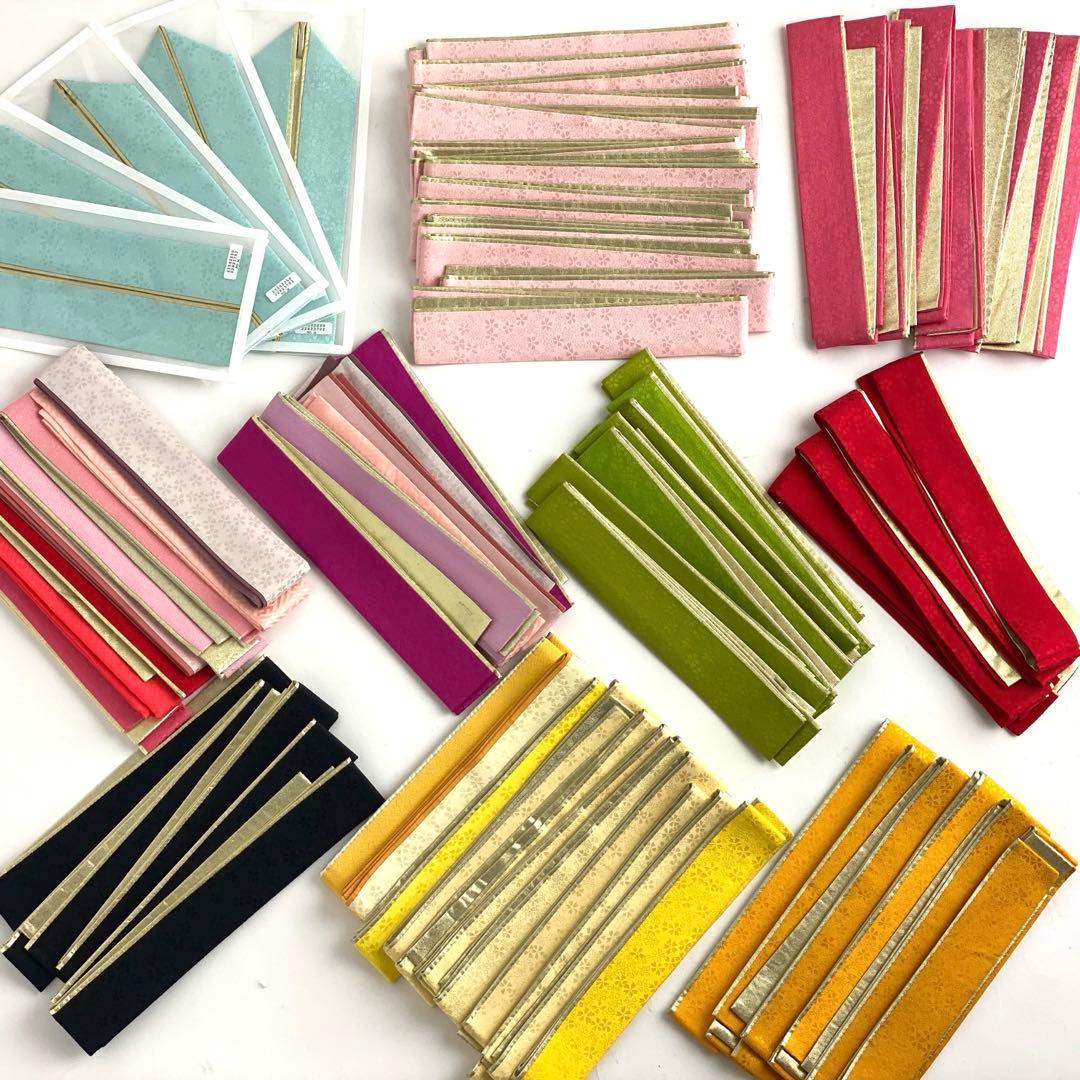 【在庫一掃76枚セット】重ね襟　重ね衿　振袖用　訪問着用　正絹　F