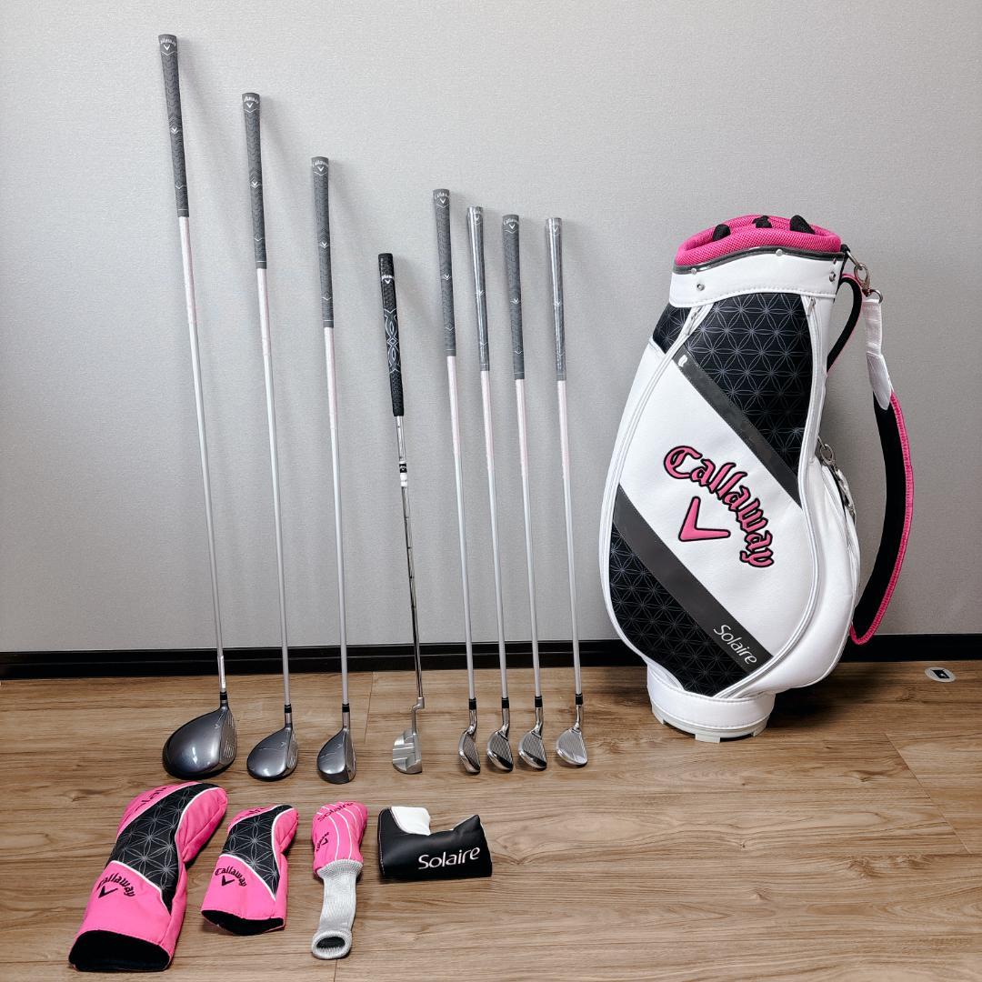 【レイ】キャロウェイ ソレイユ ゴルフクラブセット 8本 レインウェア付