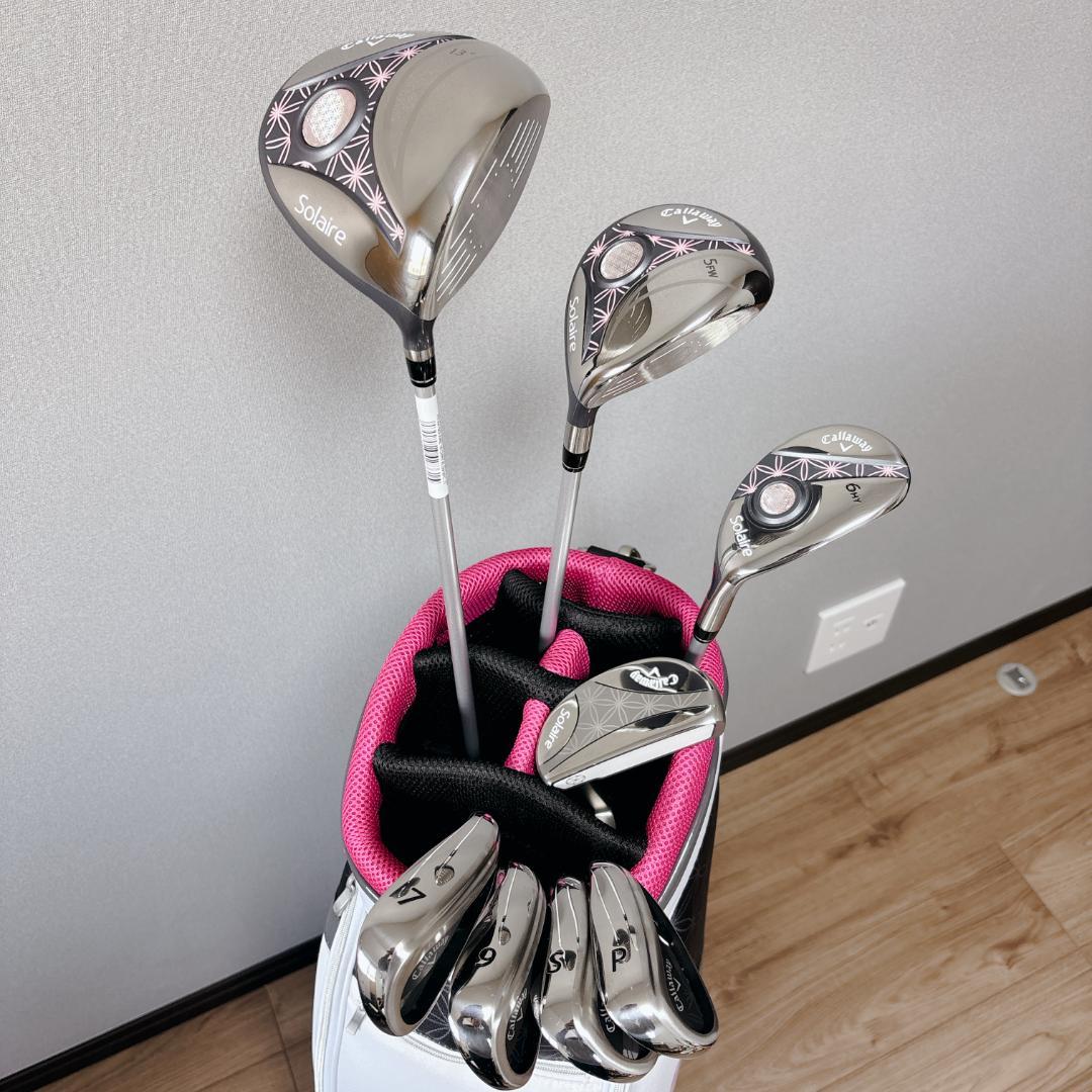 【レイ】キャロウェイ ソレイユ ゴルフクラブセット 8本 レインウェア付