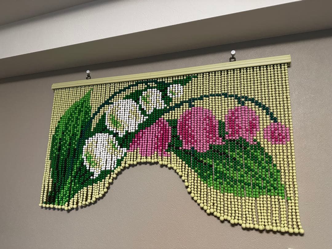 昭和レトロ　ビーズ　のれん　スキルスクリーン