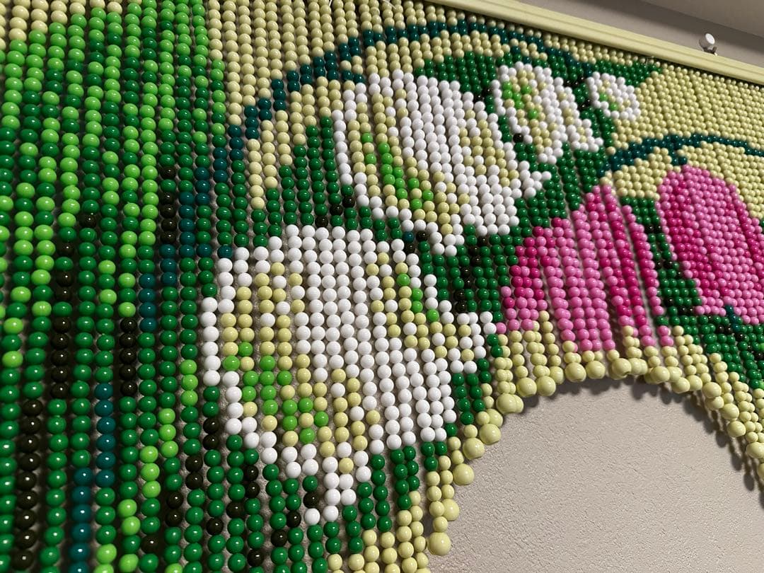 昭和レトロ　ビーズ　のれん　スキルスクリーン